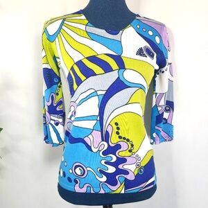 Vintage Joseph A. Mod Geometric Design Sweater